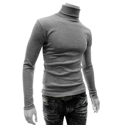 SANWOOD Men's Long Sleeve Pullover - Solid Color Stretchy Knitted Top - Buy Center