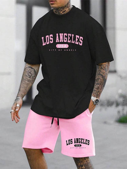 Men's Summer Casual Two-Piece Short Sleeve T-Shirt & Shorts Set - Buy Center