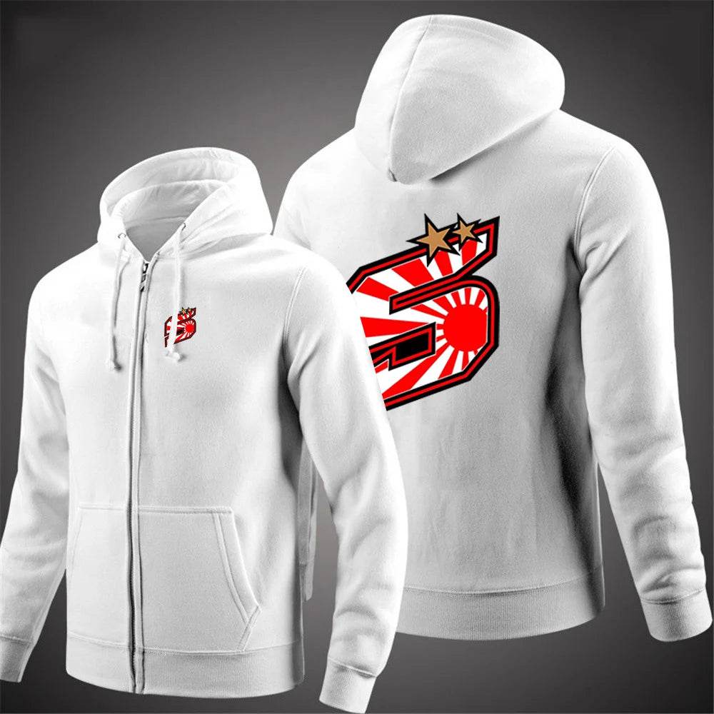 Johann Zarco No 5 Men's Hoodie - Classic Zipper Sweatshirt for Casual Wear - Buy Center