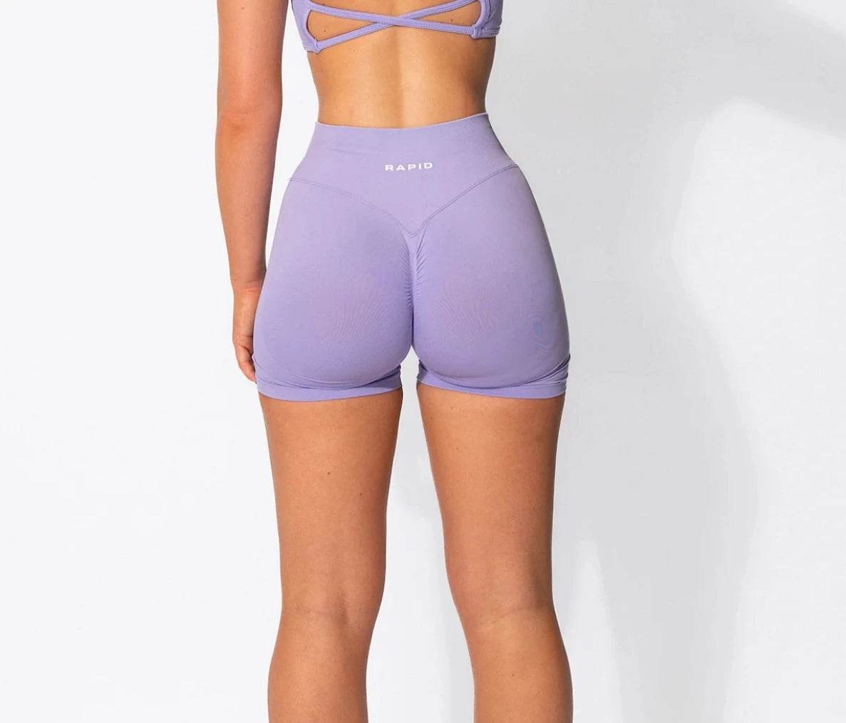 Women's Low Waist Seamless Yoga Shorts - Scrunch Bum Design - Buy Center