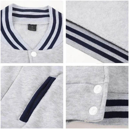 BANGCHANG Fleece Bomber Jacket for Men & Women - Streetwear Print Style - Buy Center