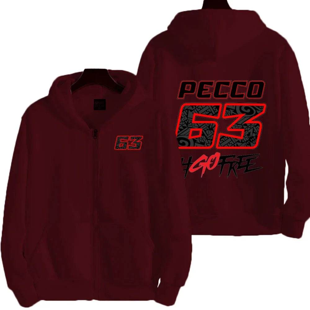 Pecco Bagnaia Zip Up Hoodie - Spring Autumn Casual Men’s Jacket - Buy Center
