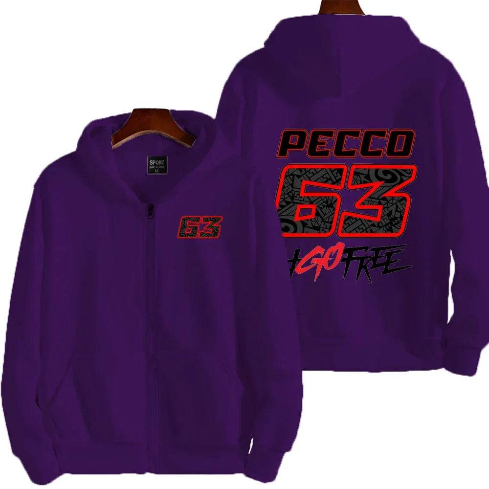 Pecco Bagnaia Zip Up Hoodie - Spring Autumn Casual Men’s Jacket - Buy Center