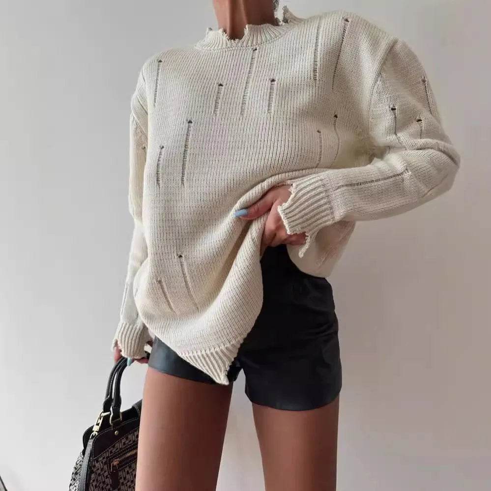 Women's Oversize Turtleneck Sweater - Thick Vintage Chunky Knit - Buy Center