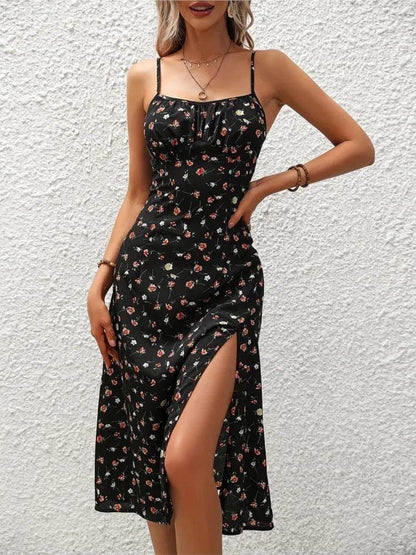2024 Summer Polka Dot Midi Dress - Sexy Spaghetti Straps for Women - Buy Center