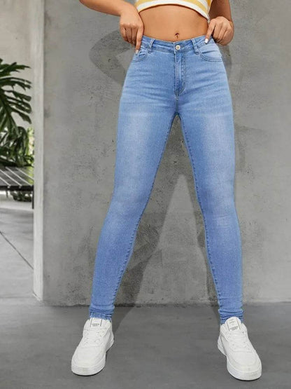 Stylish Blue All-Season Skinny Jeans for Women - Ankle Length Fit - Buy Center