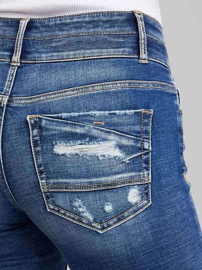 2025 Women's Slim Fit Denim Shorts - Casual Knee Length Style - Buy Center