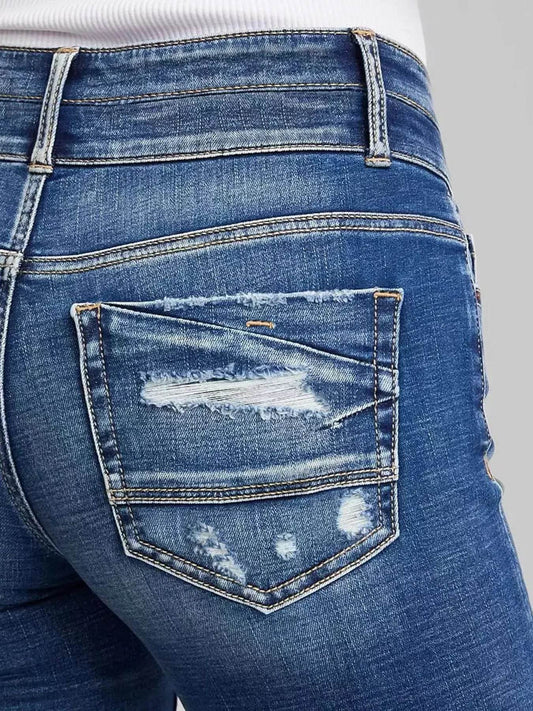 2025 Women's Slim Fit Denim Shorts - Casual Knee Length Style - Buy Center