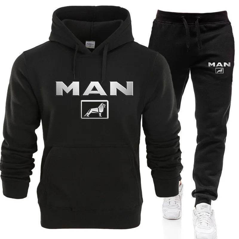 Men's Hoodie Pants Tracksuit Set - Casual Pullover Sportswear - Buy Center