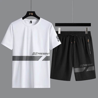 Summer Fashion Men’s T-Shirt & Shorts Set - Loose Fit Casual Wear - Buy Center