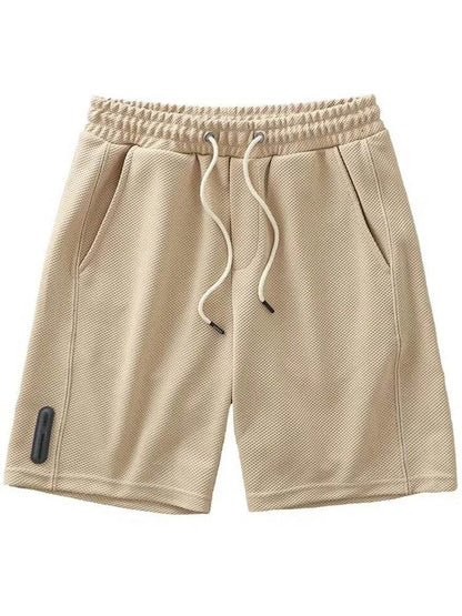Bakorobaty Men's Summer Waffle Y2K Shorts - Casual Drawstring Bermuda - Buy Center