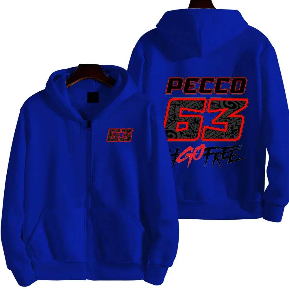 Pecco Bagnaia Zip Up Hoodie - Spring Autumn Casual Men’s Jacket - Buy Center
