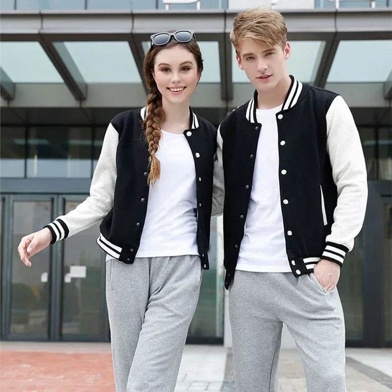 BANGCHANG Fleece Bomber Jacket for Men & Women - Streetwear Print Style - Buy Center