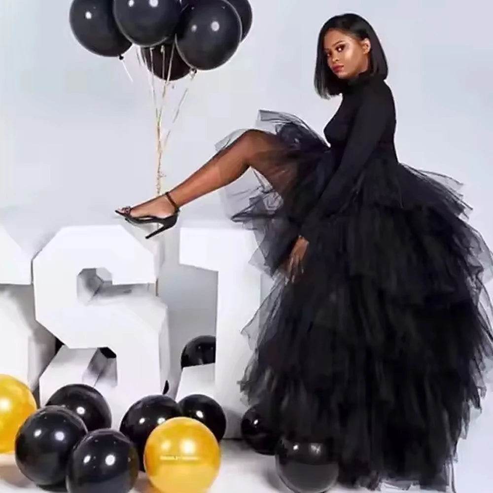 MisShow Women’s High-Low Tulle Petticoat Skirt - Fluffy & Elastic Waist - Buy Center