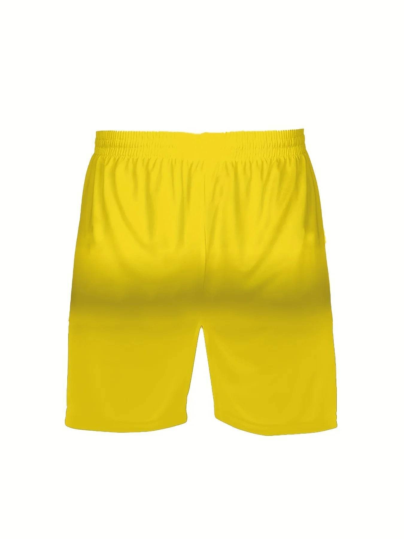 2025 Casual Men's Suit Set - Short Sleeve 3D Print Top & Shorts - Buy Center