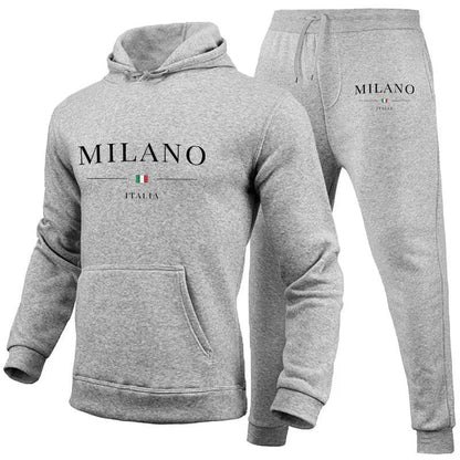 Milano Print Men's Luxury Hoodie Set - Casual Jogging Tracksuit - Buy Center