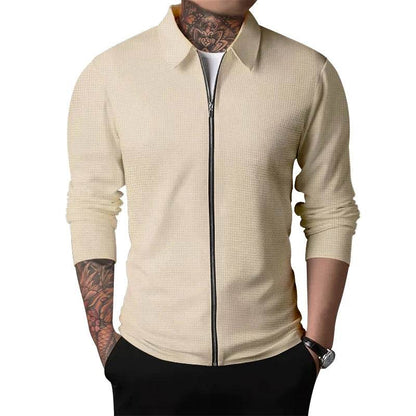 2024 Men's Casual Jackets - Spring & Autumn Zippered Polo Neck Style - Buy Center