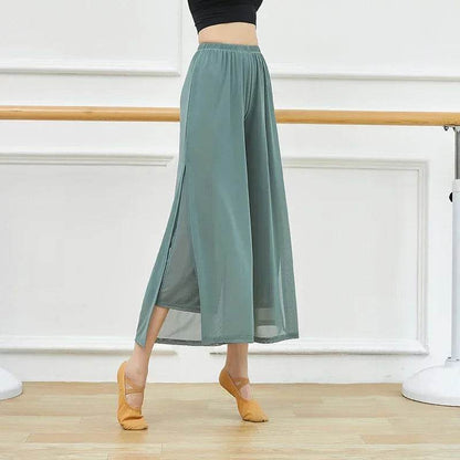 Women's Loose Wide Leg Dance Pants - Comfortable Ankle-Length Trousers - Buy Center
