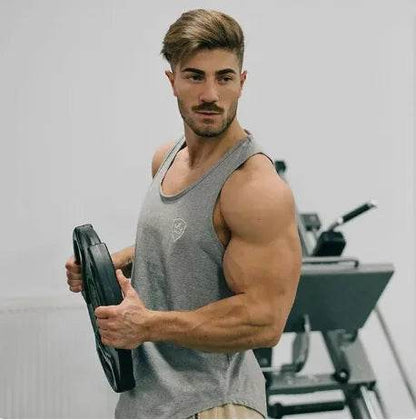 2024 Men's Cotton Tank Tops - Sleeveless Gym Vest for Fitness - Buy Center