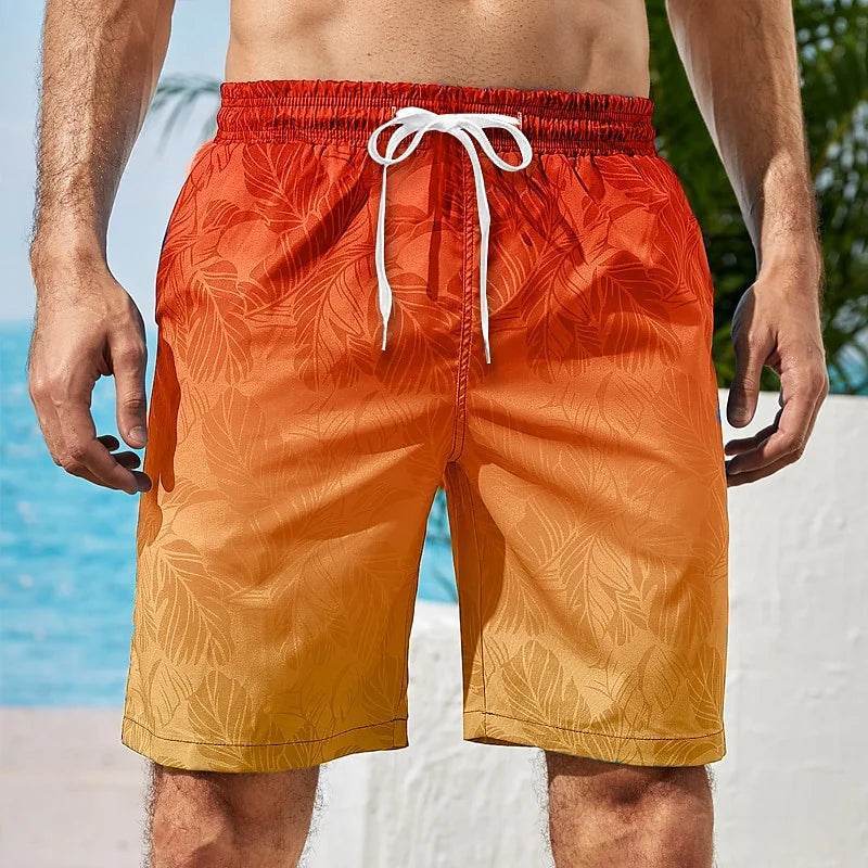 Colorful 3D Printed Beach Shorts for Men - Casual Summer Swim Trunks - Buy Center