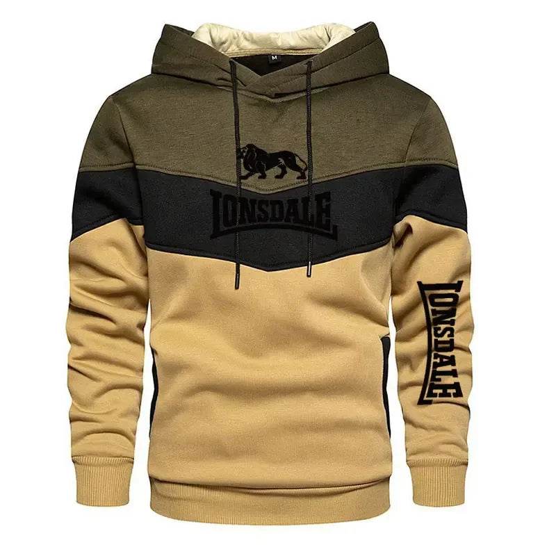 2025 Men's Patchwork Hoodie - Casual Fleece Thermal Sportswear - Buy Center