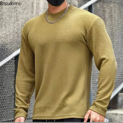 Btsukimi Men's Casual Knitted Pullovers - O-Neck, Spring & Autumn Wear - Buy Center