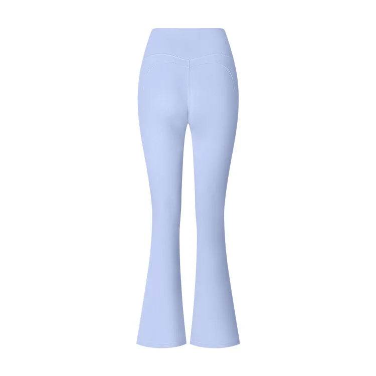 Women's High Waist Flared Leggings - Stylish Workout Pants with Pockets - Buy Center