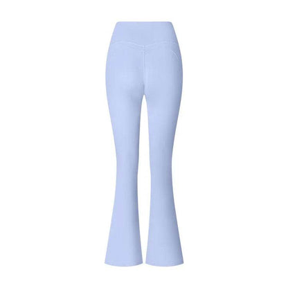 Women's High Waist Flared Leggings - Stylish Workout Pants with Pockets - Buy Center
