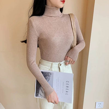 Women's Knitted Turtleneck Pullover - Autumn Winter Sweater - Buy Center