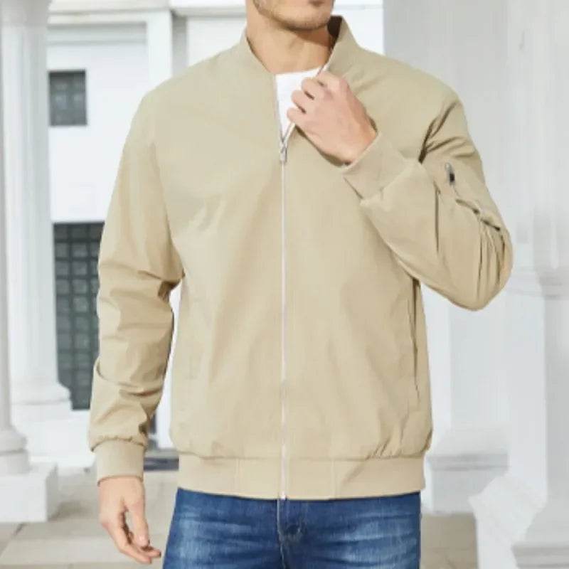 BTQWFD Men's Lightweight Bomber Jacket - Casual Windbreaker with Pockets - Buy Center