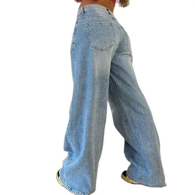 Vintage High Waist Straight Jeans for Women - Comfortable Loose Fit - Buy Center