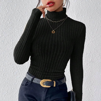 Women's Turtleneck Sweater - Casual Slim Fit Long Sleeve Top - Buy Center