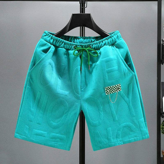 Men's Solid Color Drawstring Shorts - Casual Elastic Waist with Pockets - Buy Center