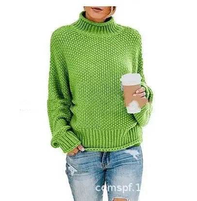 2023 Women's Long-Sleeved Turtleneck Sweater - Plus Size Pullover Top - Buy Center