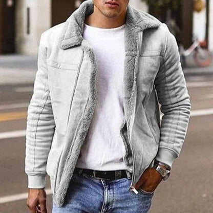 Men's Casual Slim Fit Wool Jacket - Vintage Turn-down Collar Coats - Buy Center