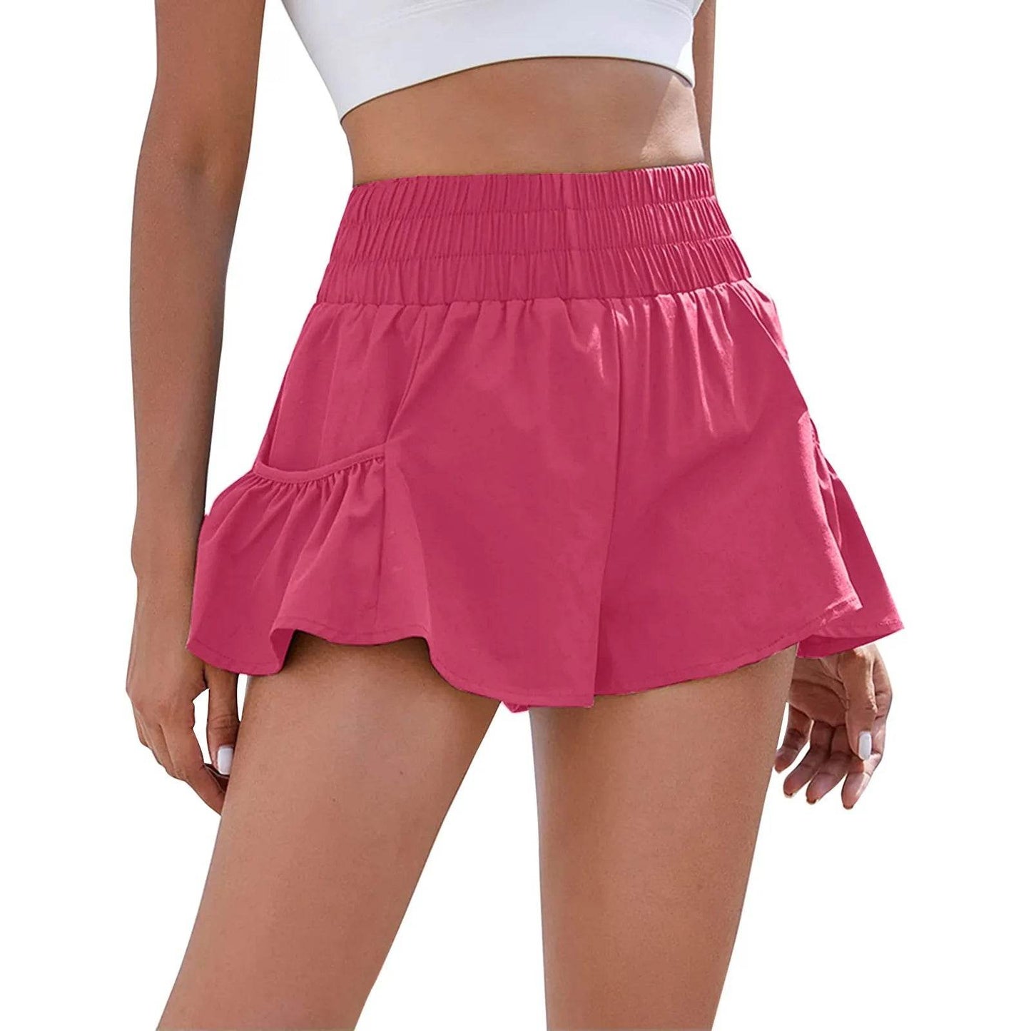 MXWFDY Women's High Waist Sports Shorts - Quick Dry, Casual Fit - Buy Center