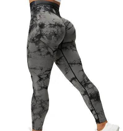 Sexy High Waist Yoga Leggings - Tie-Dye Seamless Fitness Tights - Buy Center