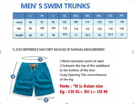 Men’s Quick Dry Bermuda Board Shorts - Beach & Surf Swimwear - Buy Center