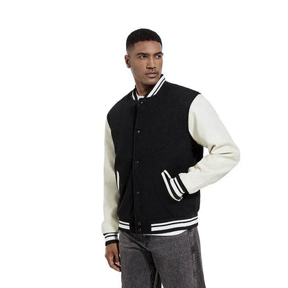 Men's Casual Solid Color Baseball Jacket - Autumn & Winter Fashion - Buy Center
