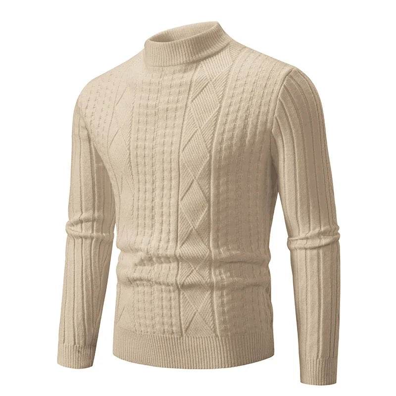 2023 Men's Winter Sweaters - Solid O-Neck Knitted Pullover, Warm & Slim Fit - Buy Center
