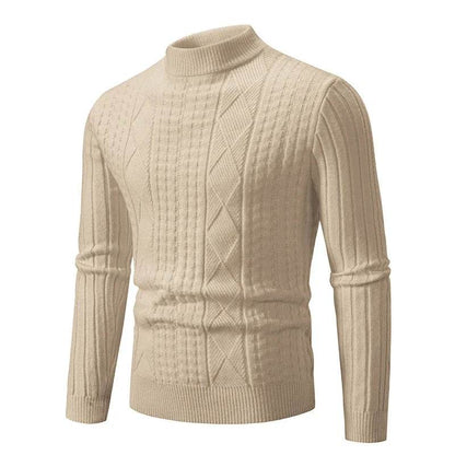 2023 Men's Winter Sweaters - Solid O-Neck Knitted Pullover, Warm & Slim Fit - Buy Center