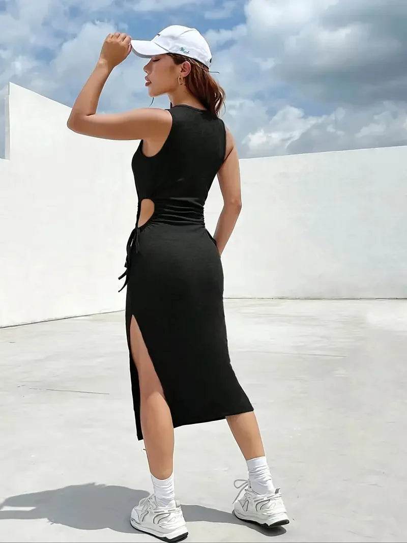 Design Sense Women's Slim Lace Dress - Side Slit, Summer Style - Buy Center