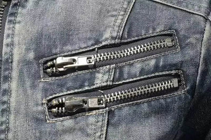 Wulend Men’s Slim Fit Denim Jacket - Casual Zipper Coat for Autumn - Buy Center