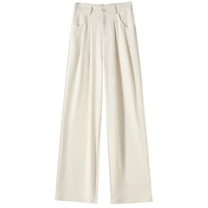 Elegant High Waist Wide Leg Trousers - Office Pants for Women - Buy Center