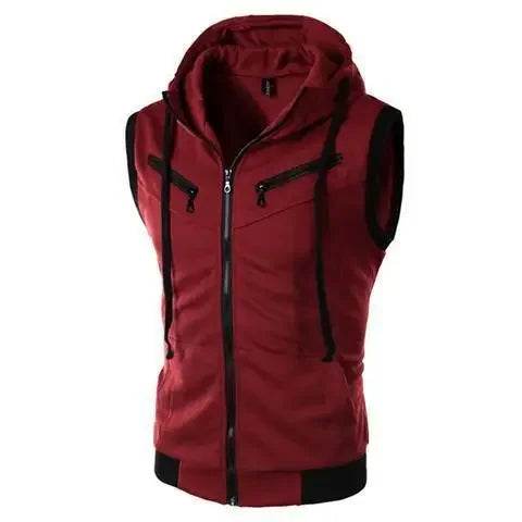Fashionable Men's Hooded Vest - Slimming Sleeveless Tank Top in 3 Colors - Buy Center