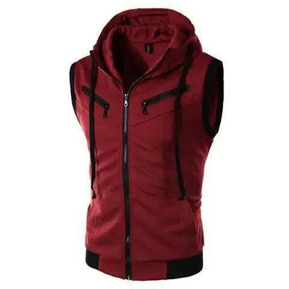 Fashionable Men's Hooded Vest - Slimming Sleeveless Tank Top in 3 Colors - Buy Center
