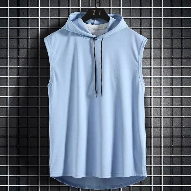 Men's Summer Gym Hooded Tank Top - Casual Fitness Vest for Bodybuilding - Buy Center