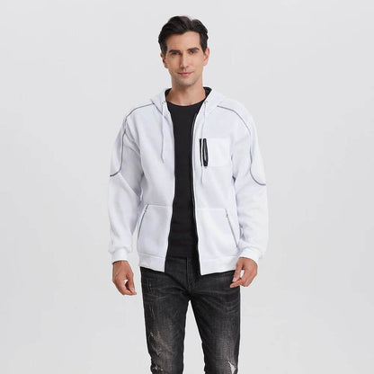 Men's Full Zip Hoodie Jacket - Casual Sportswear with Pocket - Buy Center