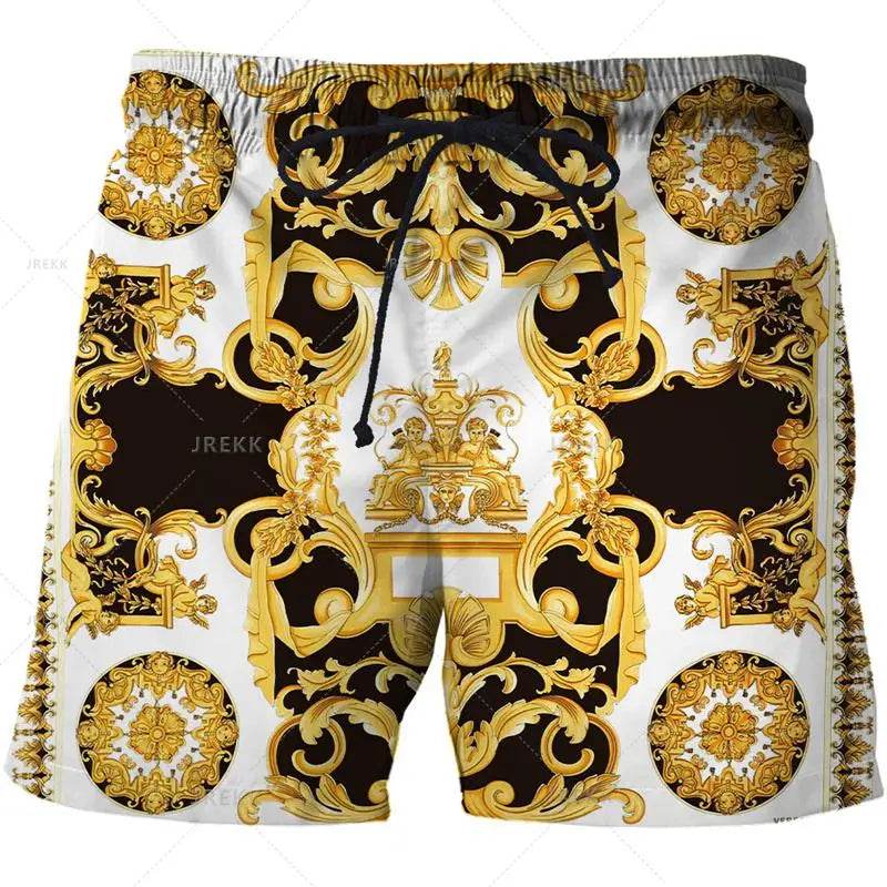 Luxurious 3D Printed Men’s Board Shorts - Hip Hop Beachwear for Summer - Buy Center