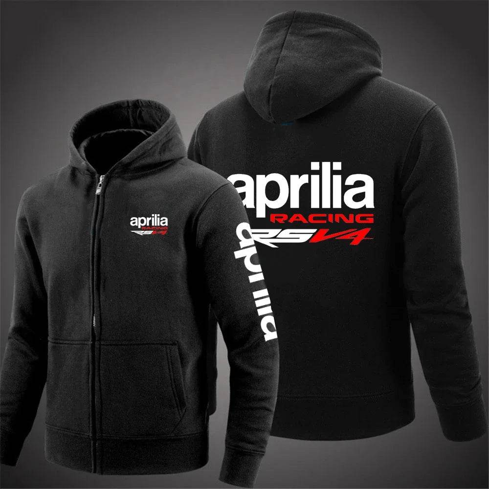 Aprilia Racing RSV4 Men's Printed Hooded Jacket - Casual Autumn Sportswear - Buy Center